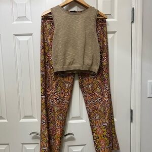 Bohemian Paisley Print 2 piece set: great for fall
